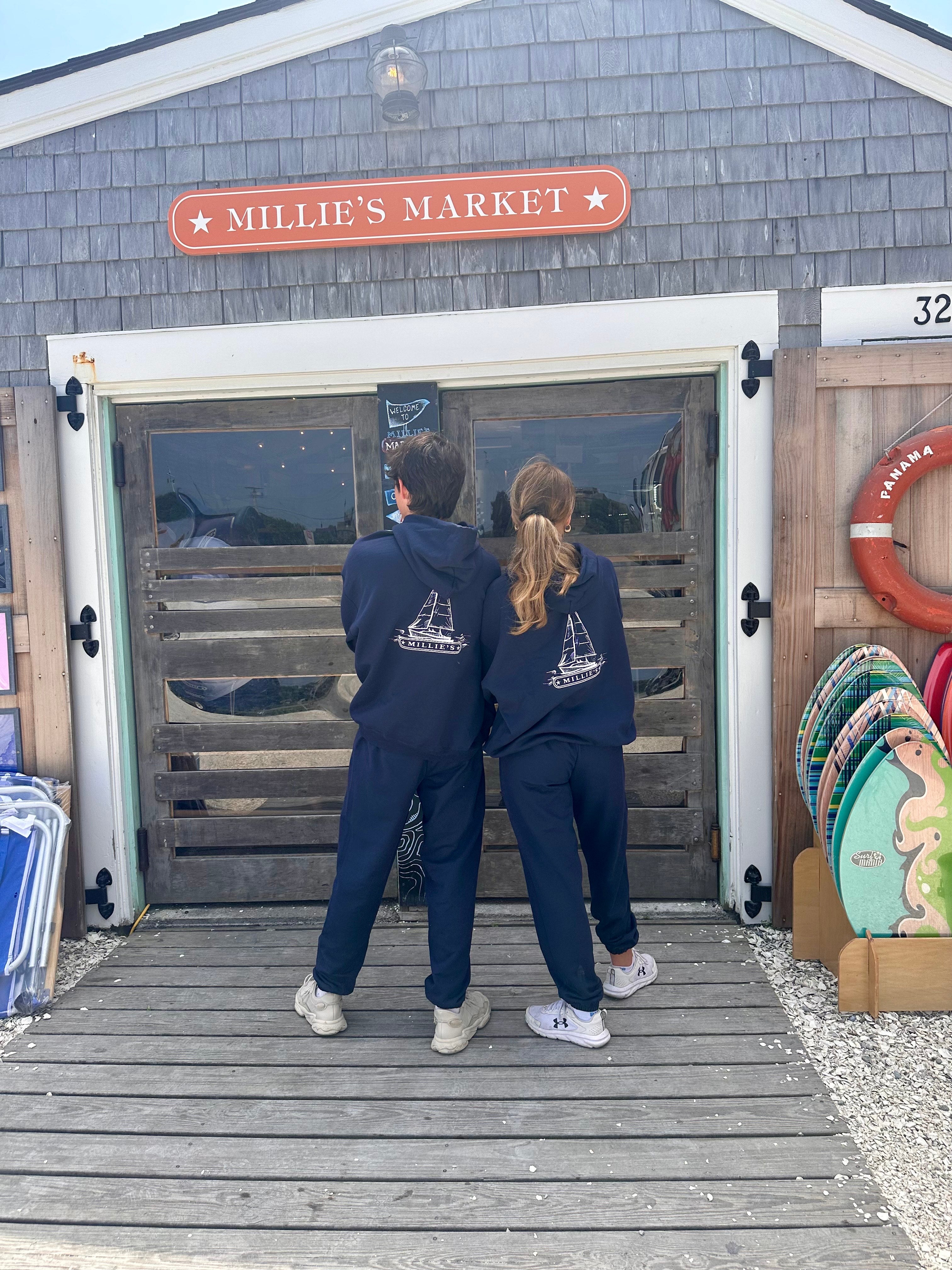 Millie's x Doughboy Depot Navy Stitched Sweatpants