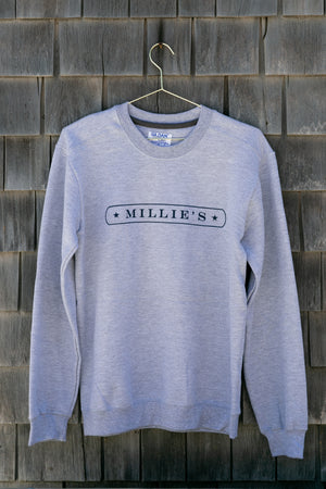 Millie's Quarterboard Grey Adult Crewneck Sweatshirt