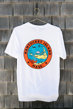 Millie's Nantucket Island Seal White Adult Short Sleeve T-Shirt