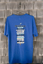 Millie's Nantucket Sign Post Royal Blue Adult Short Sleeve T-Shirt